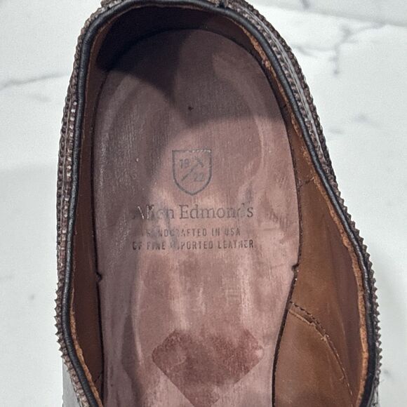 Allen Edmonds Strand Leather Cap Toe Oxford Mens 10.5 D Brown Dress Shoes